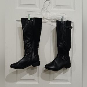 TOP Moda Black Over the Knee Boots